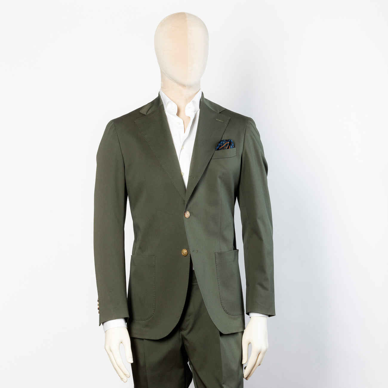 Abito monopetto Tailor's & Ties in in lana 150's verde