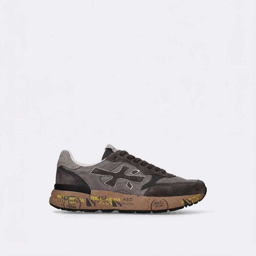Sneaker Premiata Mick 0.1 in camoscio e pelle grigia