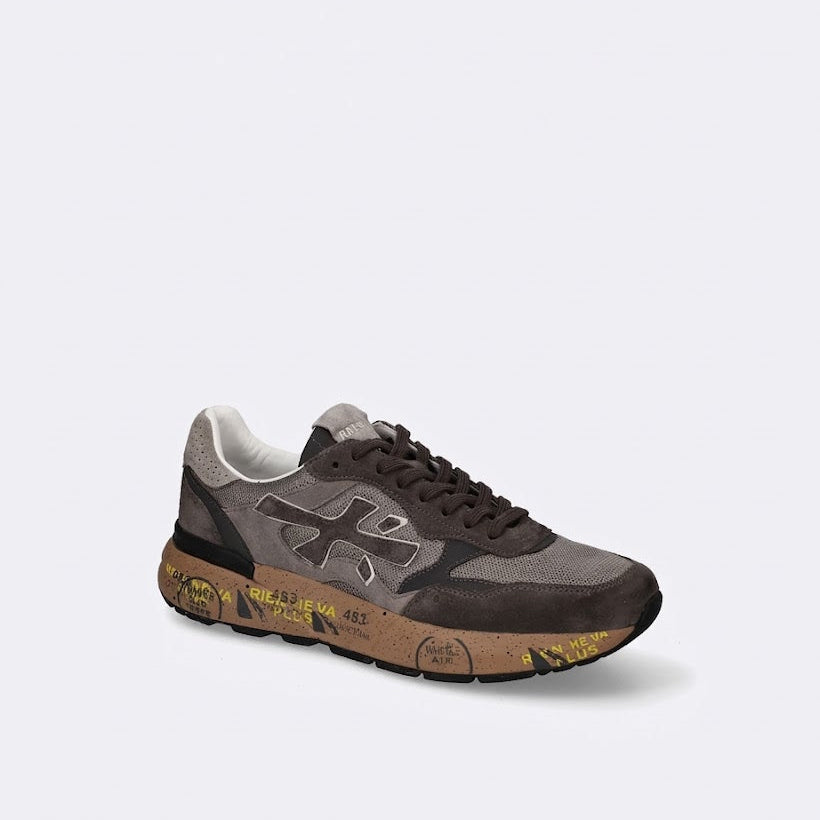 Sneaker Premiata Mick 0.1 in camoscio e pelle grigia