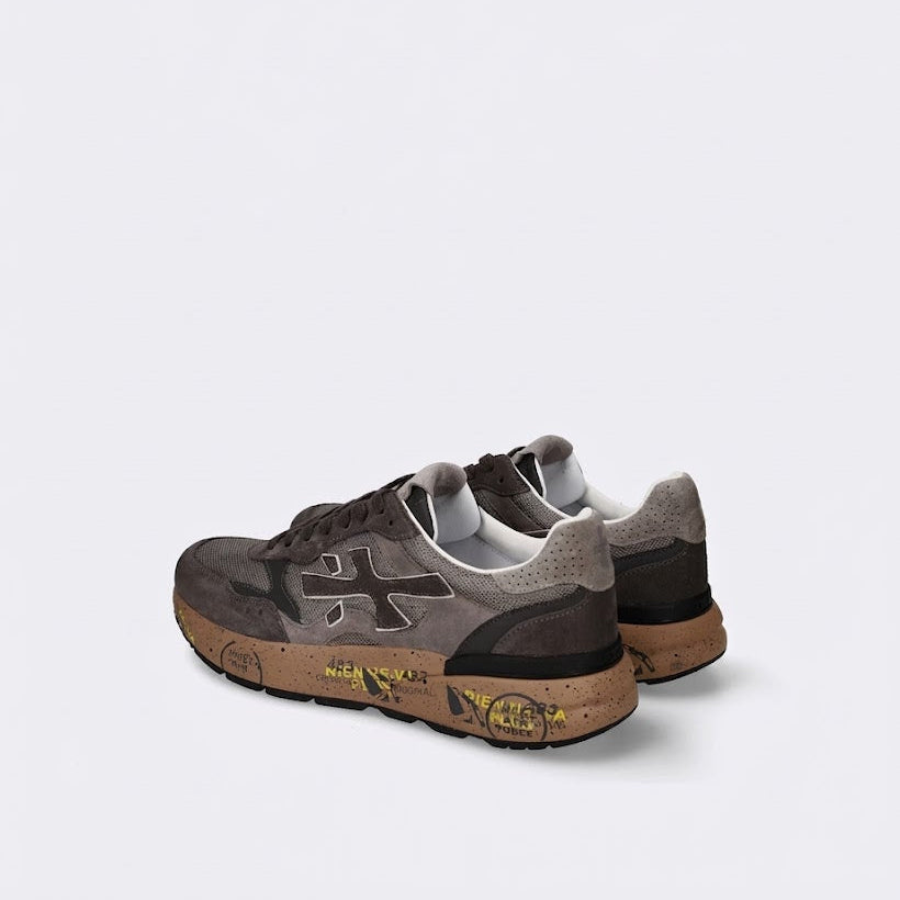 Sneaker Premiata Mick 0.1 in camoscio e pelle grigia