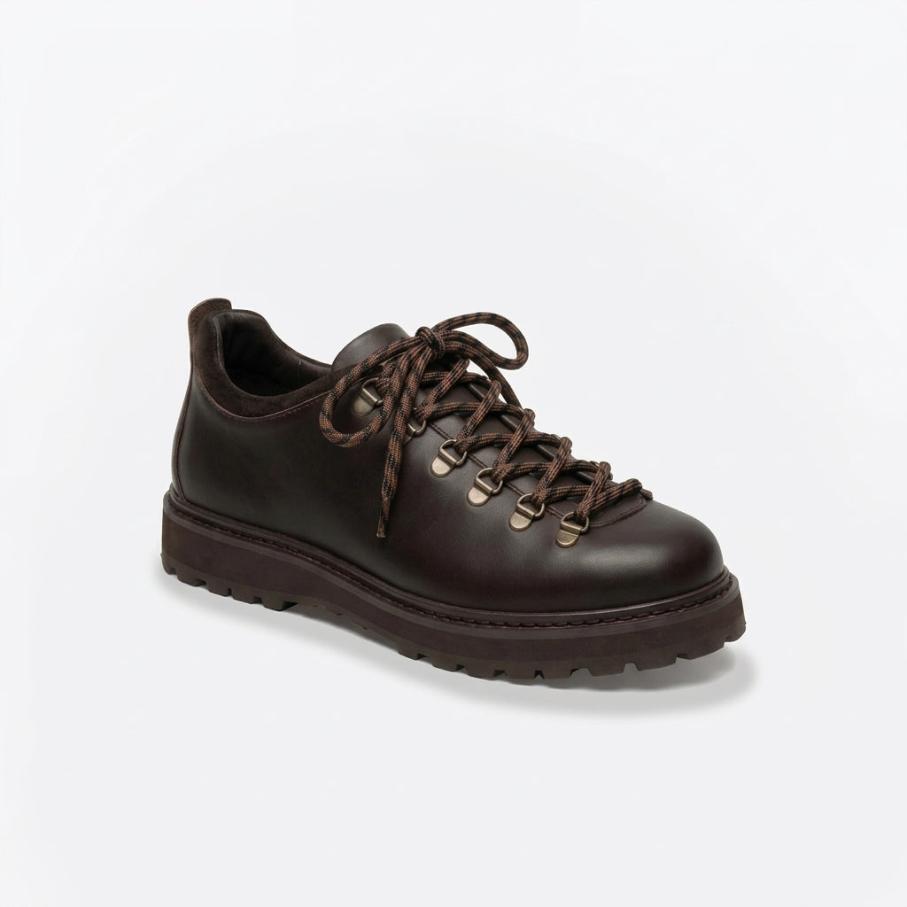 Stringata derby Mono Allo in pelle marrone