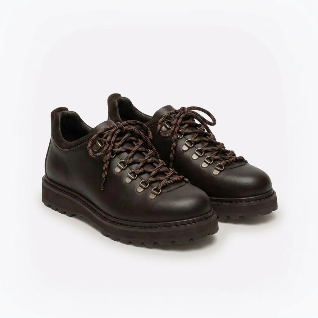 Stringata derby Mono Allo in pelle marrone