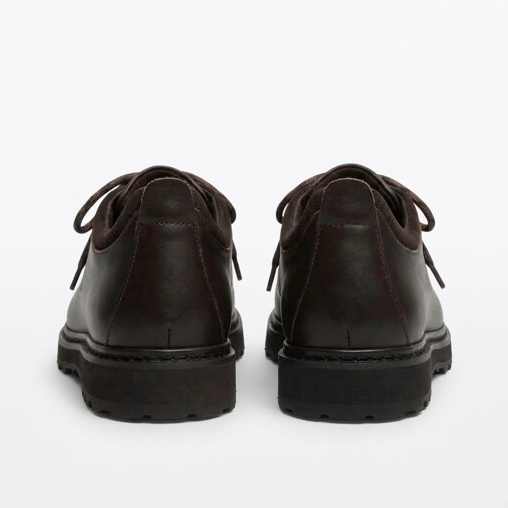 Stringata derby Mono Allo in pelle marrone