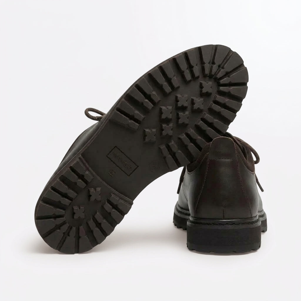 Stringata derby Mono Allo in pelle marrone