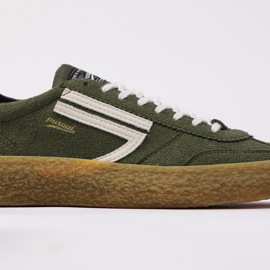 Sneaker eco-friendly Puraai Foliage in camoscio verde