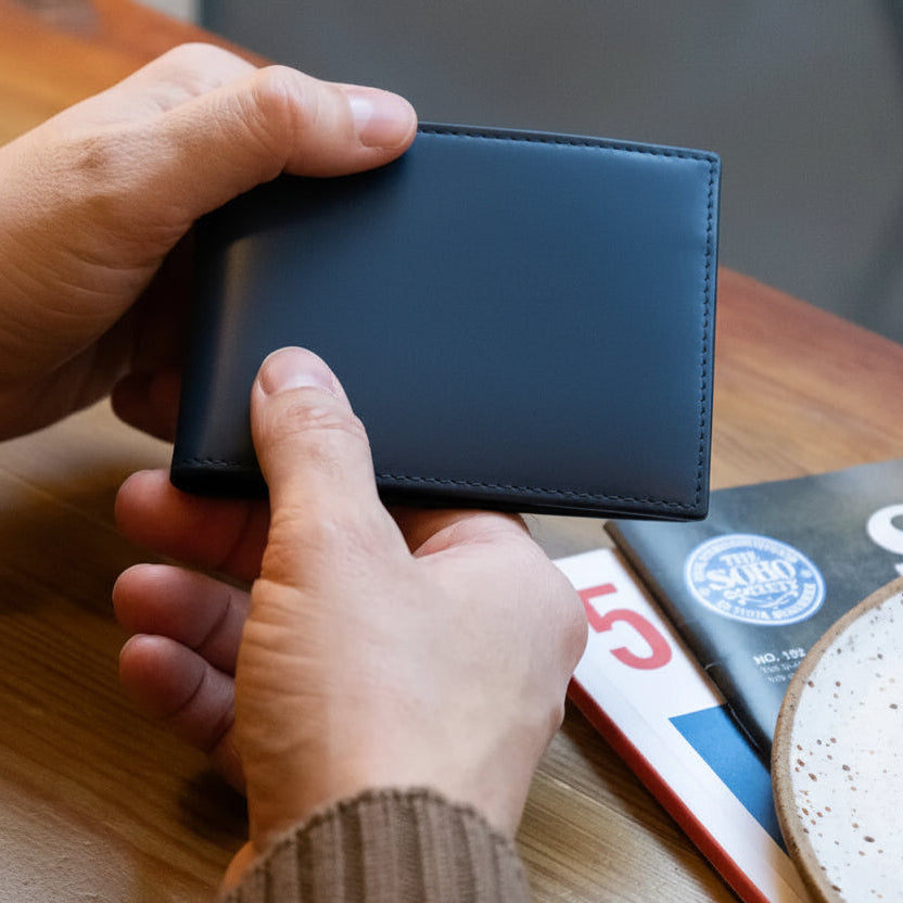 Portafoglio Ettinger London in pelle blu