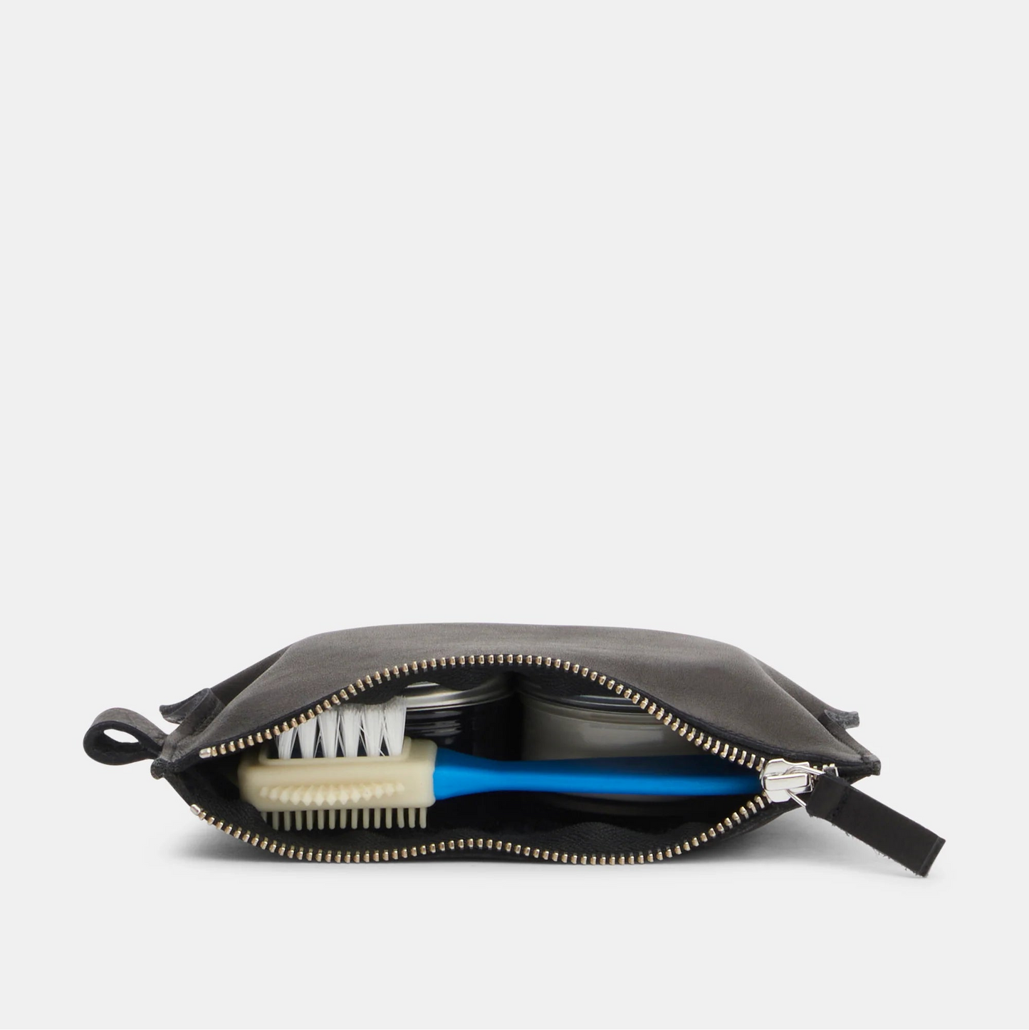 Kit shoe care MOMA in pelle martellata nera