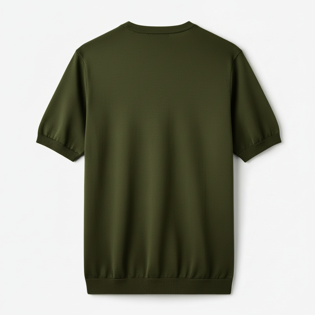 T-shirt girocollo Drumohr in cotone verde