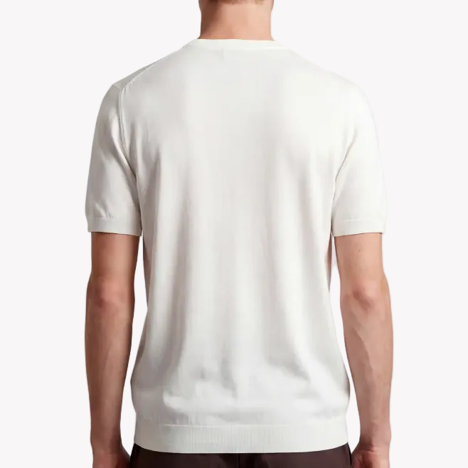 T-shirt girocollo Drumohr in cotone bianco