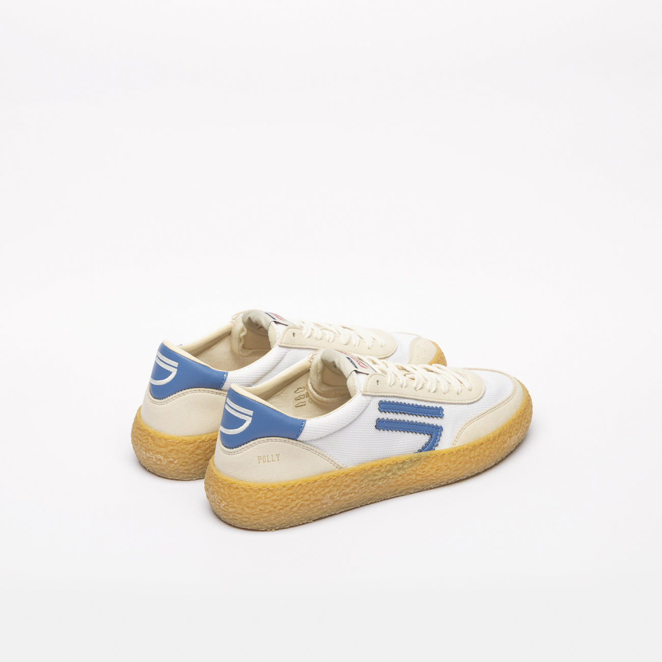 Sneaker eco-friendly Puraai Sky in tessuto bianco e logo azzurro