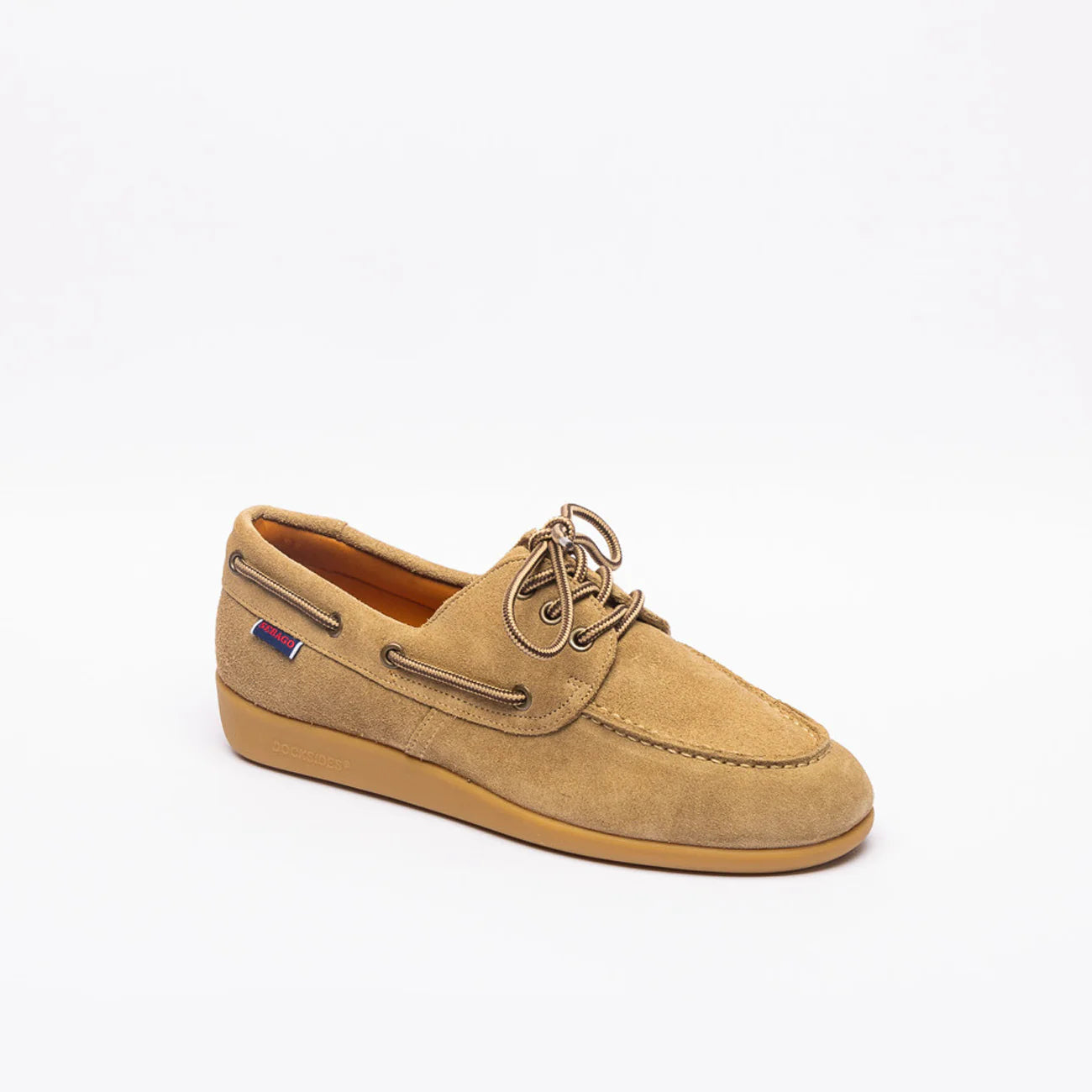 Stringata derby Sebago Gary Jobson in camoscio beige