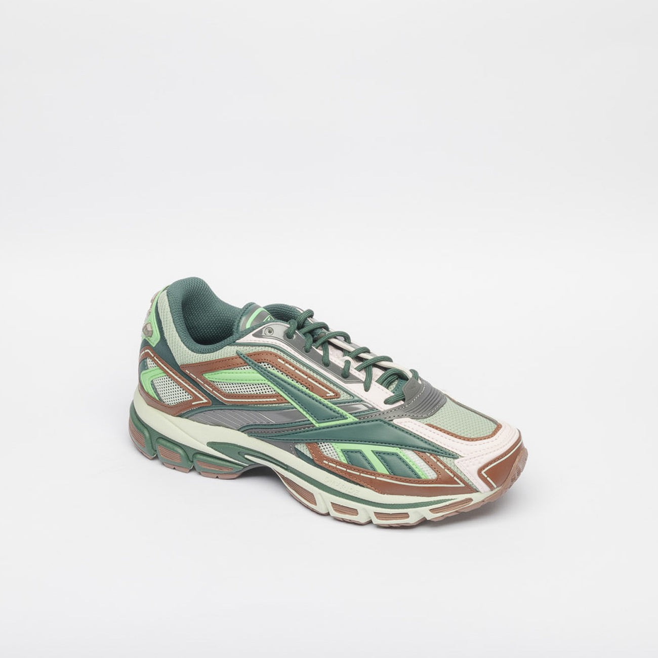 Sneaker sportstyle Reebok Premium Road Ultra in pelle e tessuto bordeaux, verde e rosa