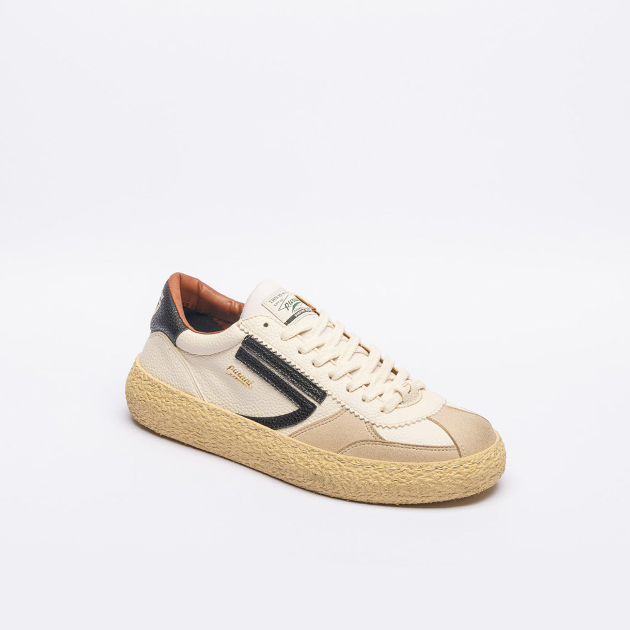 Sneaker eco-friendly Puraai Osso in pelle bianca