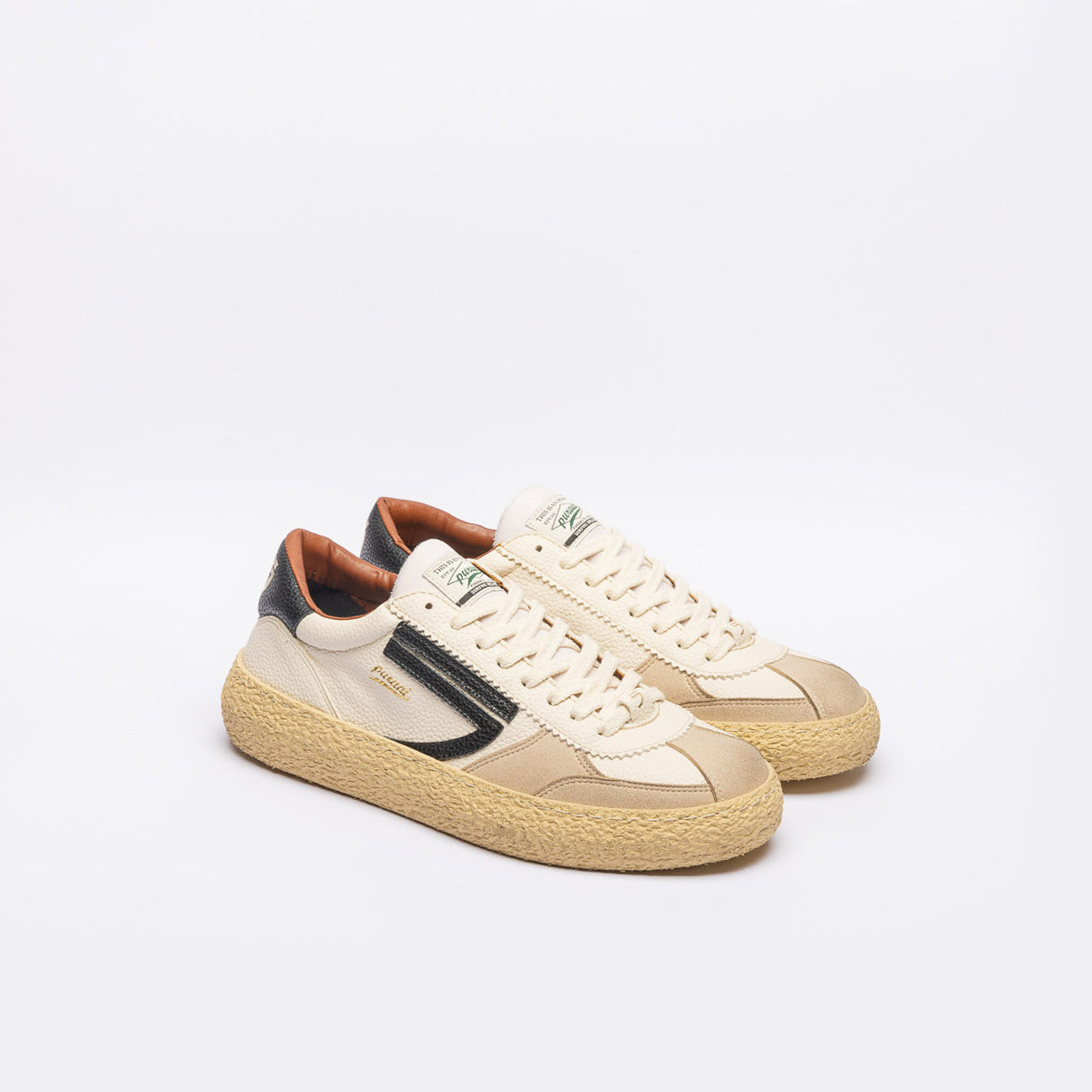 Sneaker eco-friendly Puraai Osso in pelle bianca