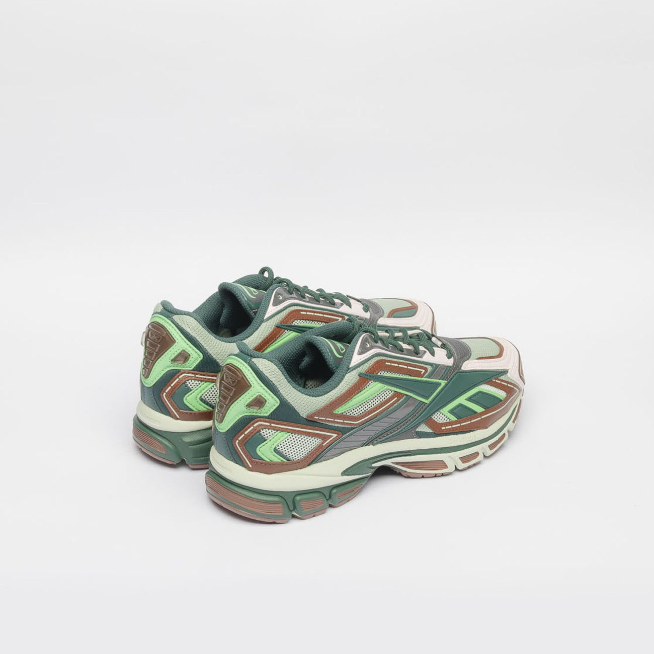 Sneaker sportstyle Reebok Premium Road Ultra in pelle e tessuto bordeaux, verde e rosa