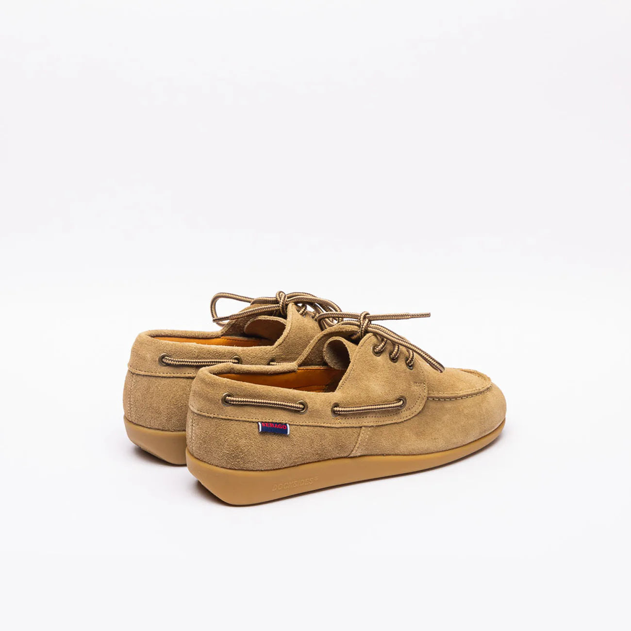 Stringata derby Sebago Gary Jobson in camoscio beige