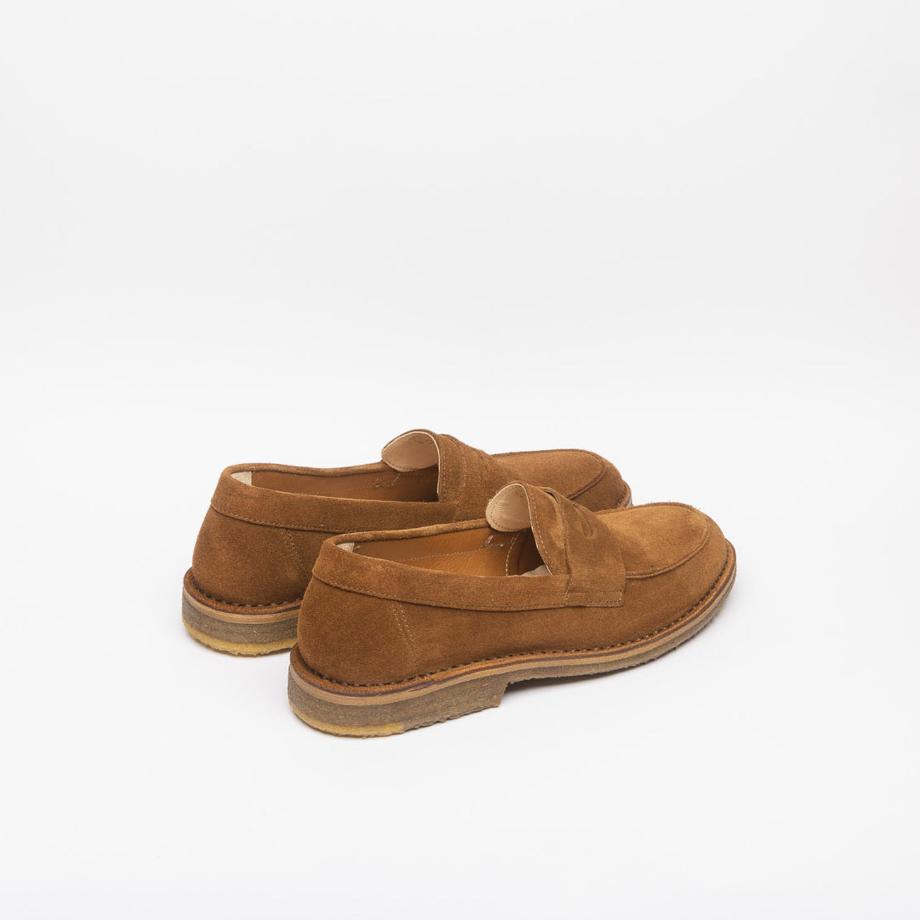 Mocassino penny Astorflex Sadelflex in camoscio marrone (Mattone)