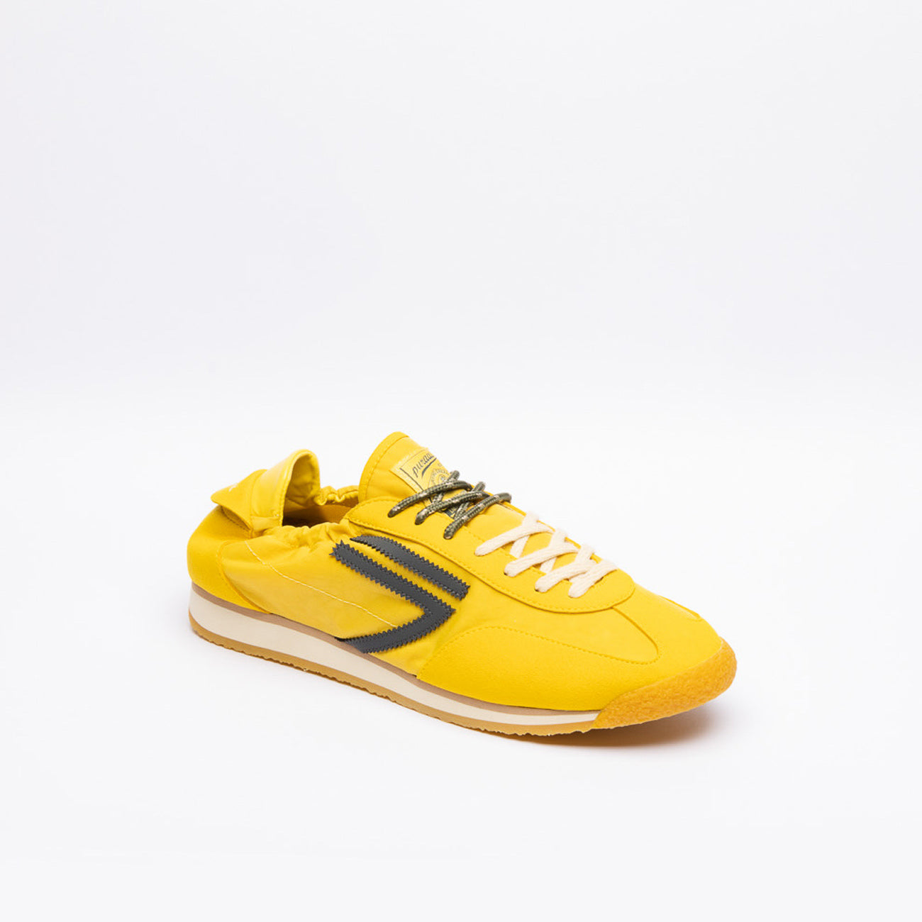 Puraai Basil eco-friendly sneaker in yellow fabric