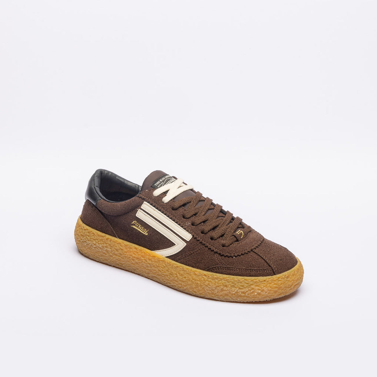 Sneaker eco-friendly Puraai Cocoa in camoscio marrone
