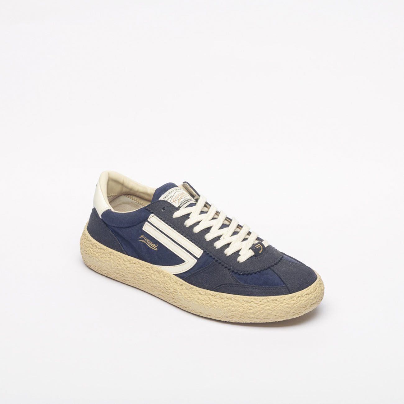 Sneaker eco-friendly Puraai Summer Night in tessuto e camoscio blu