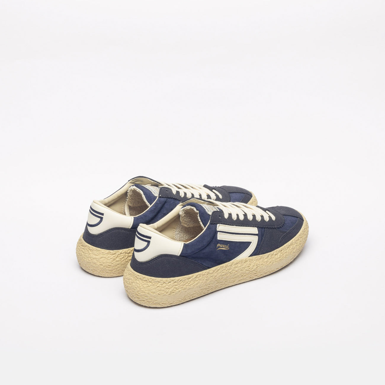 Sneaker eco-friendly Puraai Summer Night in tessuto e camoscio blu