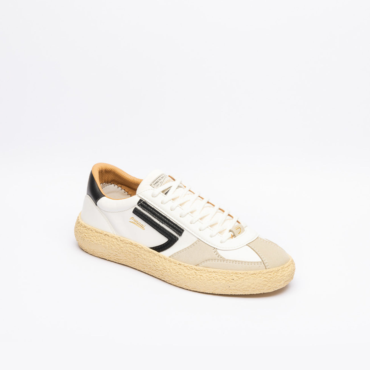 Sneaker eco-friendly Puraai Pitch in pelle bianca