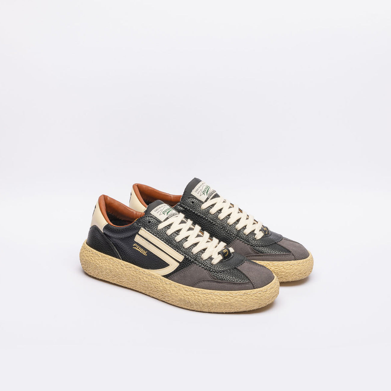 Sneaker eco-friendly Puraai Eclipse in pelle nera
