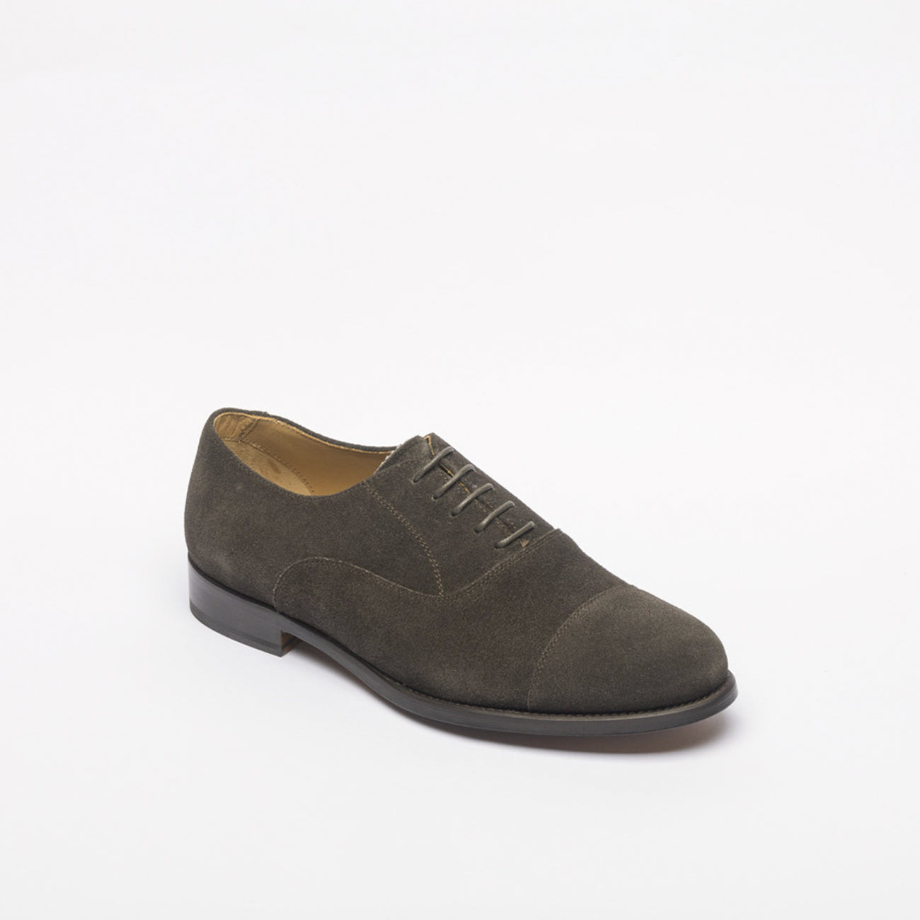 Stringata oxford Borghini 1956 in camoscio marrone