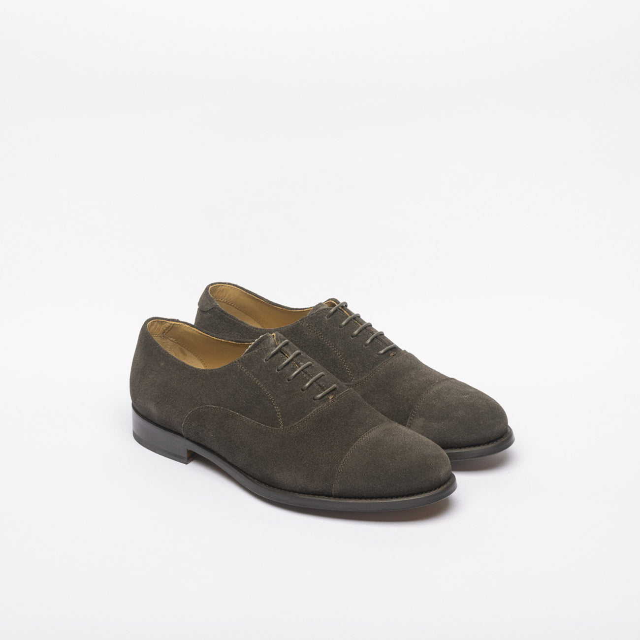 Stringata oxford Borghini 1956 in camoscio marrone