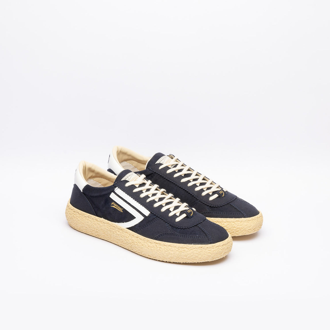 Puraai Summer Night eco-friendly sneaker in fabric and blue suede