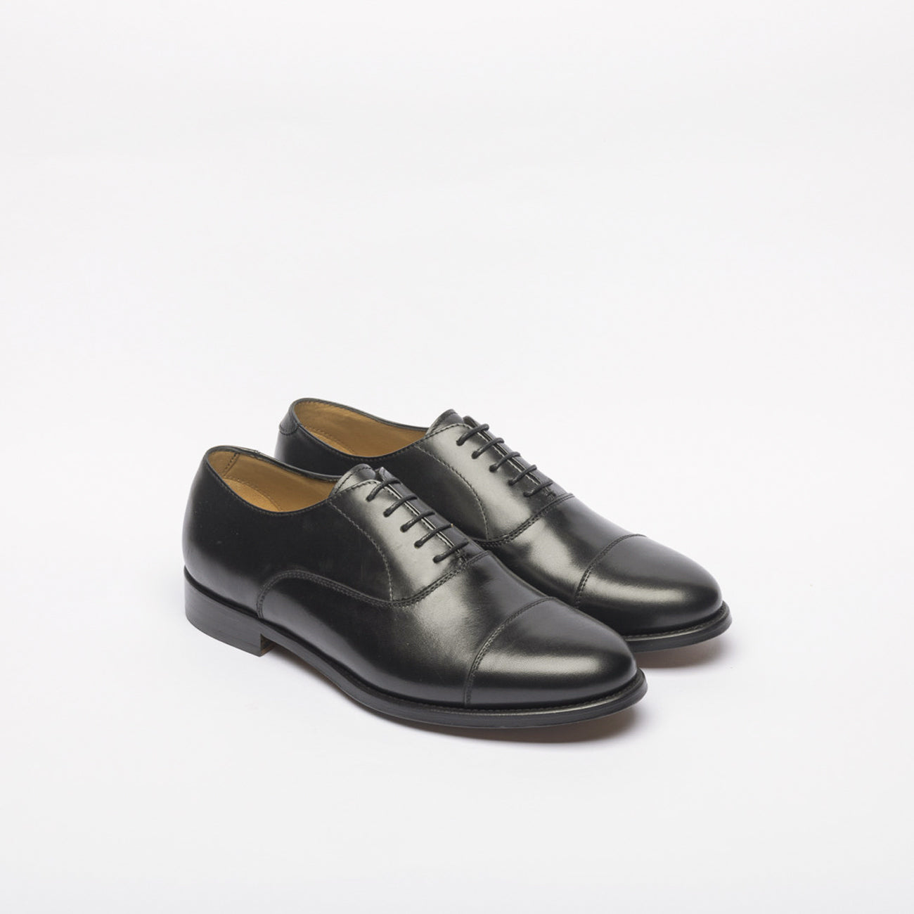 Stringata oxford Borghini 1956 in pelle nera