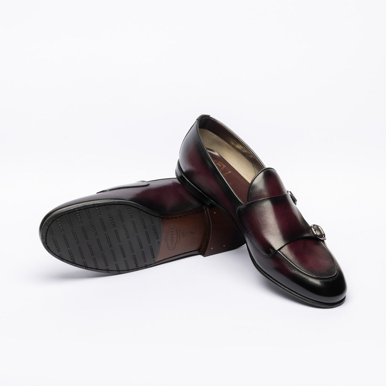 Mocassino doppia fibbia Barrett 221U035 in pelle bordeaux