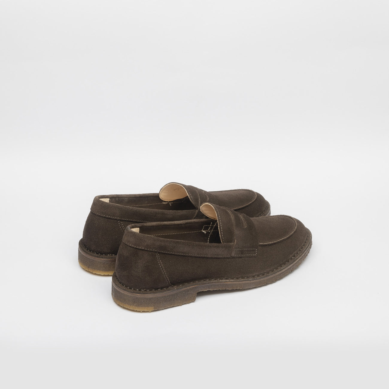 Mocassino penny Astorflex Sadelflex in camoscio marrone
