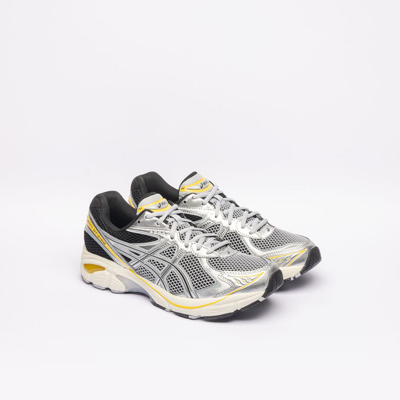 Sneaker running Asics GT-2160 in tessuto grigio e pelle gialla