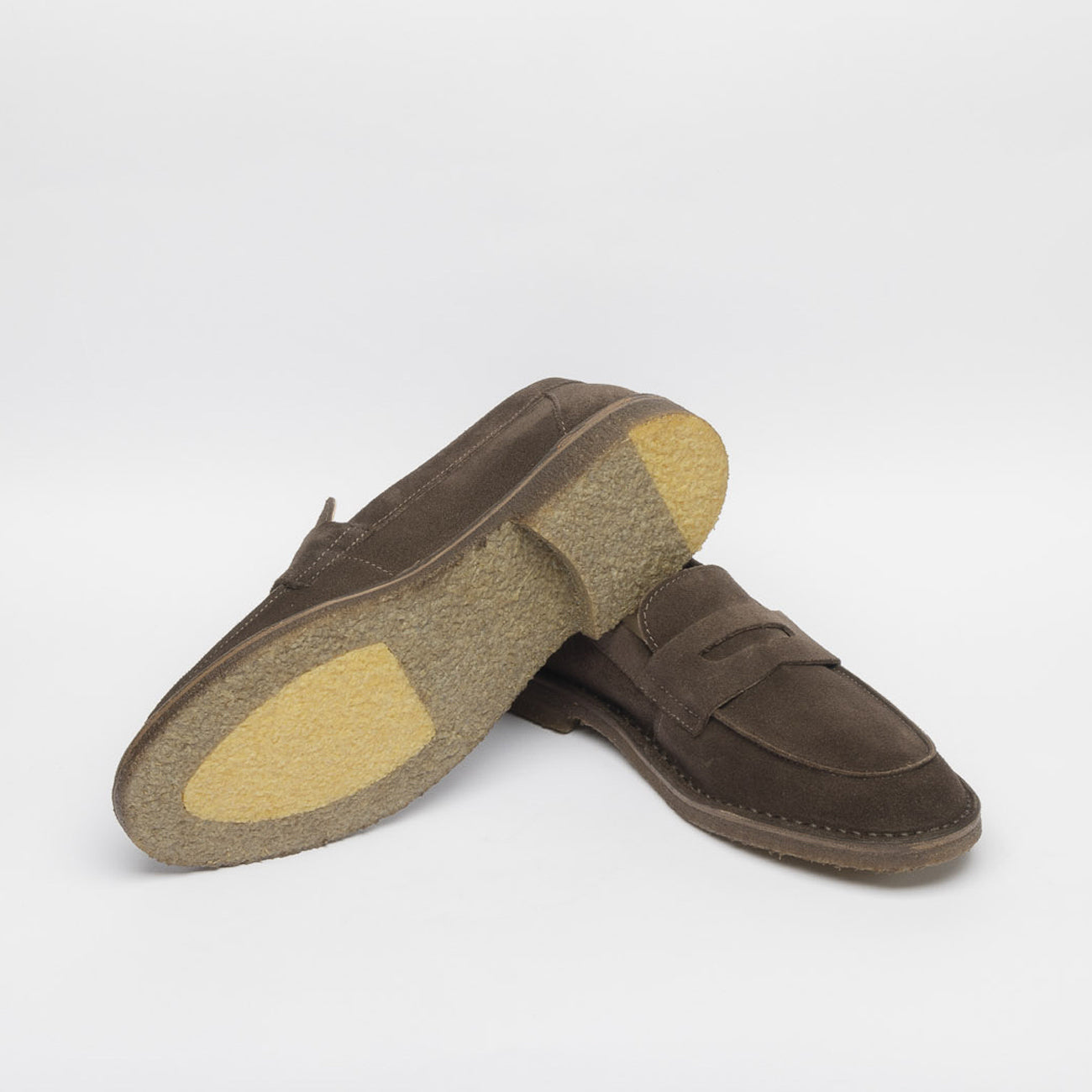 Mocassino penny Astorflex Sadelflex in camoscio marrone