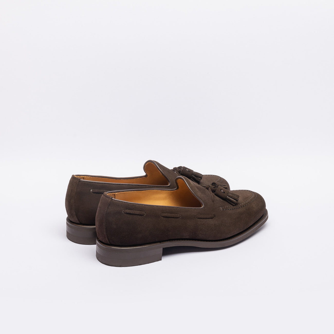 Mocassino con nappine Berwick 8491 in camoscio marrone (Suola Dainite)