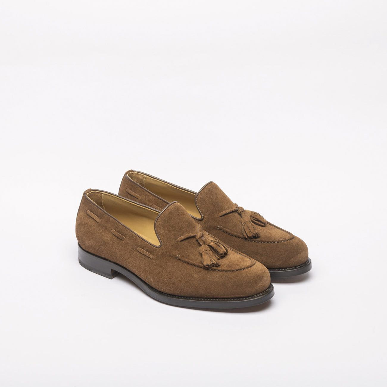 Mocassino con nappine Borghini GB03 in camoscio marrone