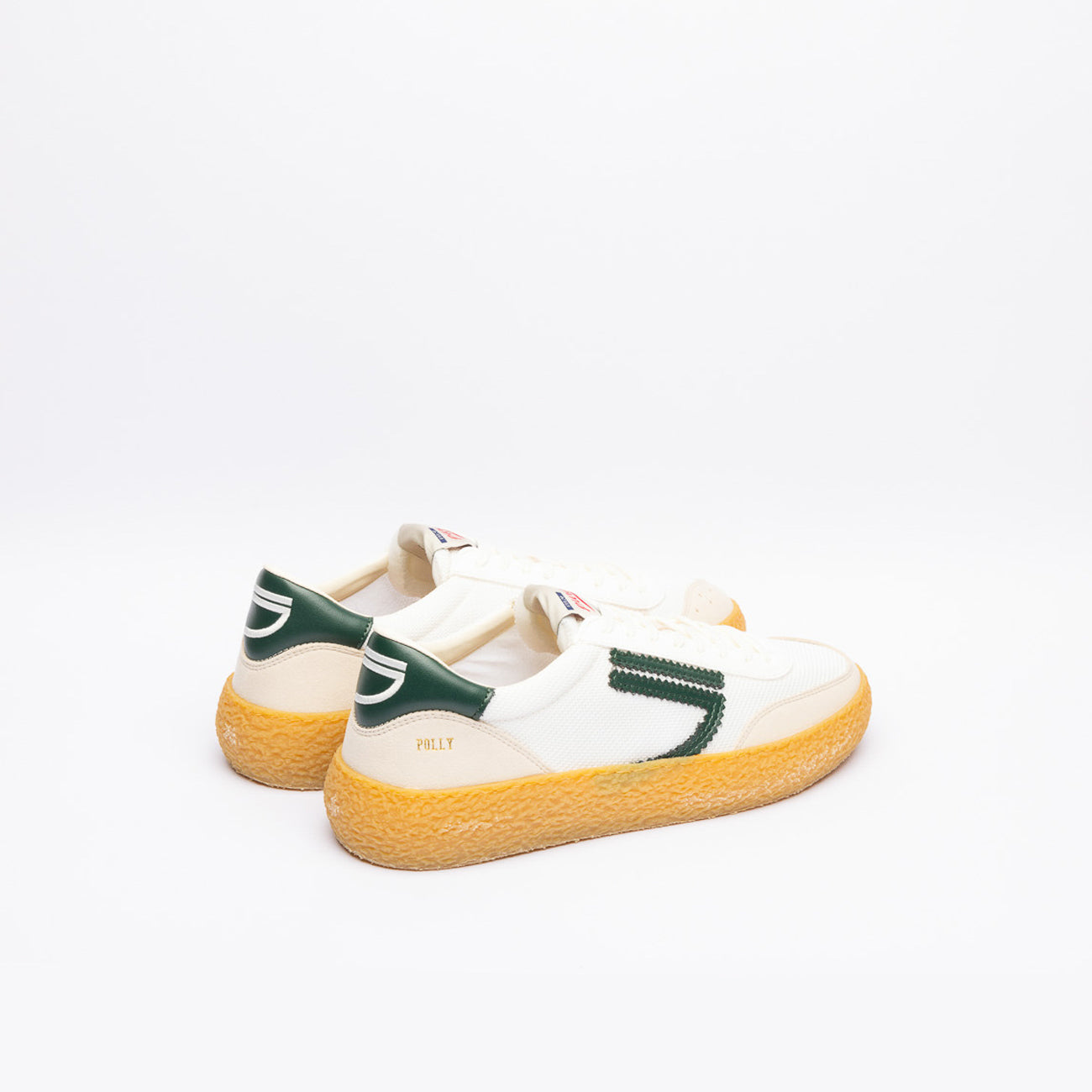 Sneaker eco-friendly Puraai Evergreen in tessuto bianco e logo verde