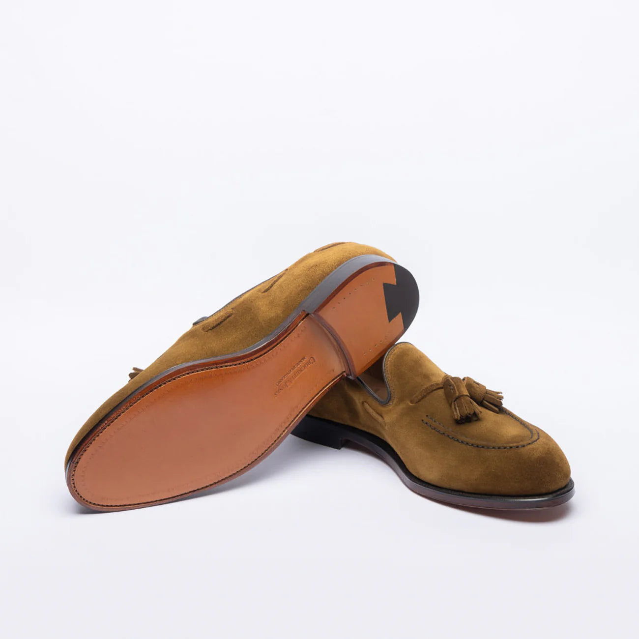 Mocassino con nappine Crockett & Jones Cavendish 2 in camoscio beige