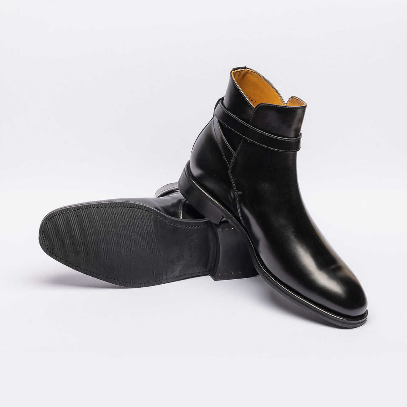 Stivale con fibbia Berwick 490 in pelle nera