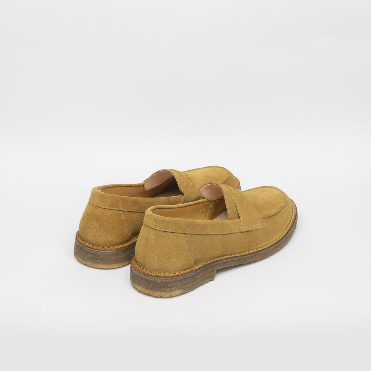 Mocassino penny Astorflex Sadelflex in camoscio beige