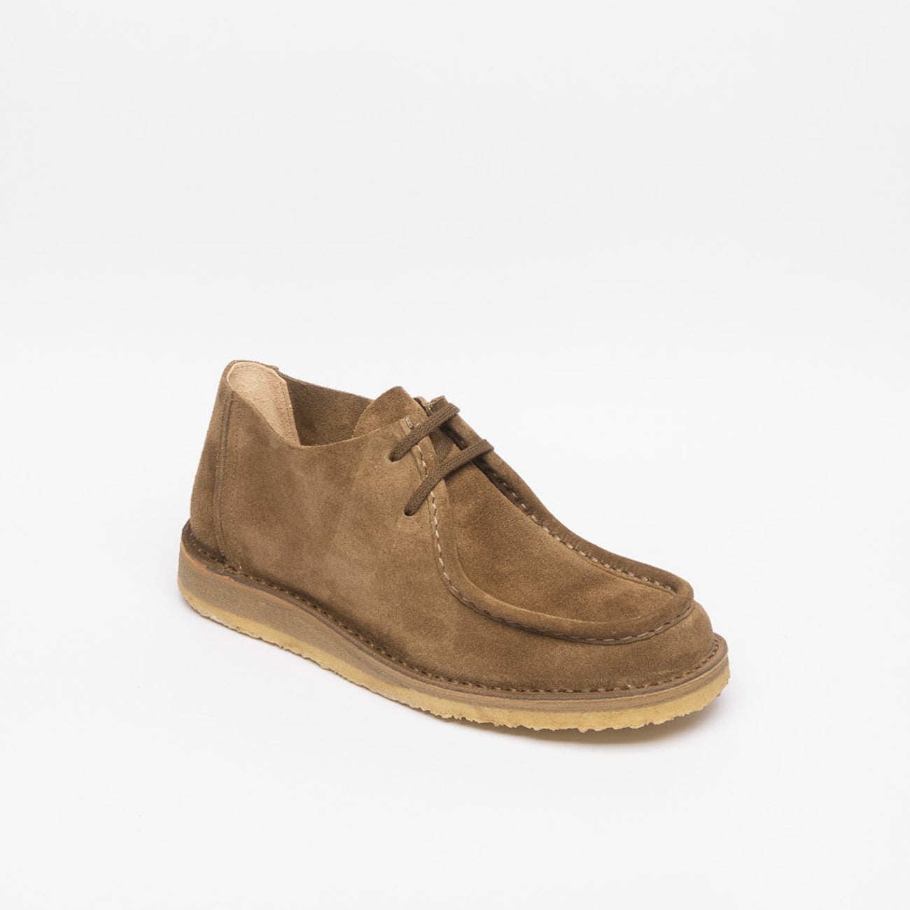 Stringata derby Astorflex Beenflex in camoscio marrone (Dark Khaki)