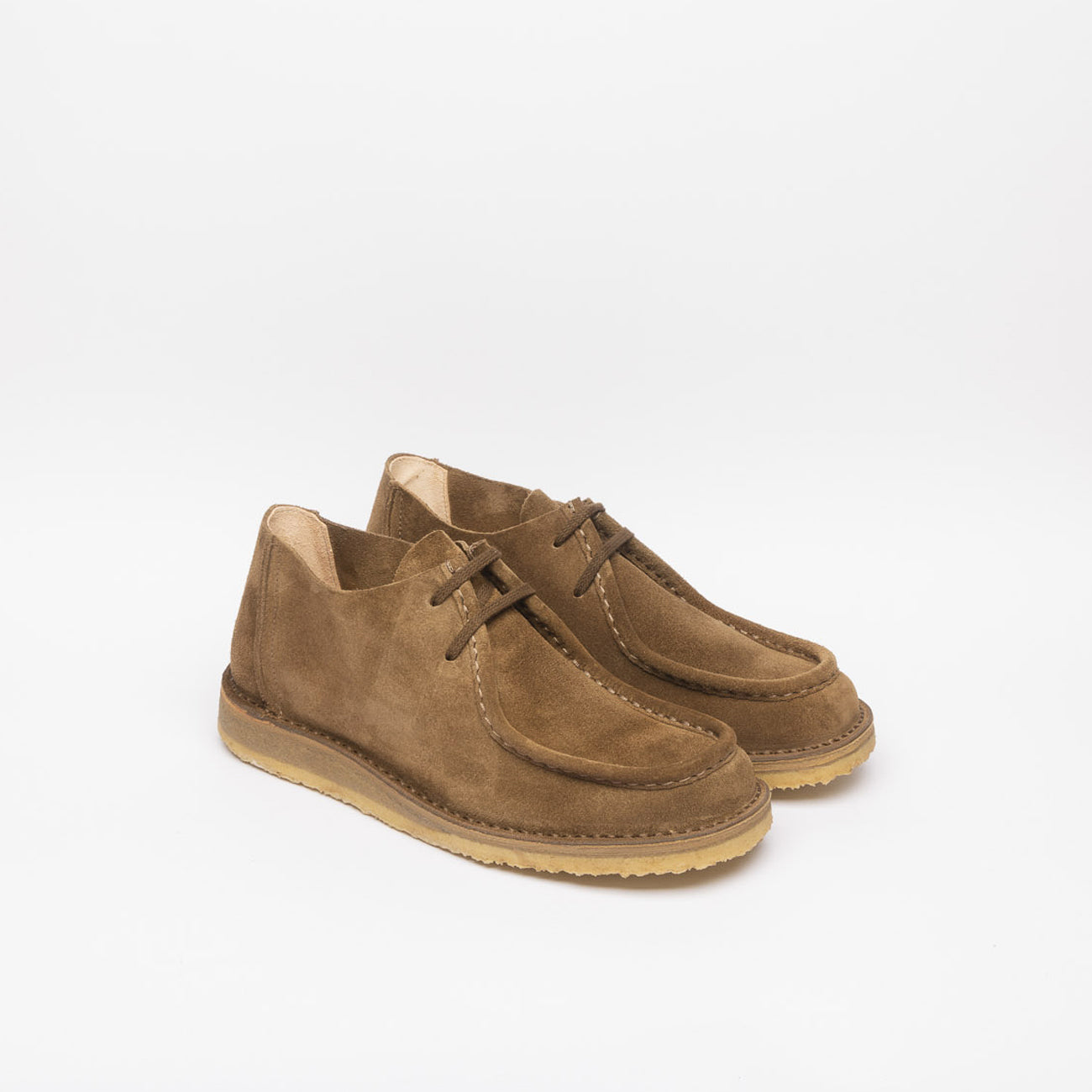 Stringata derby Astorflex Beenflex in camoscio marrone (Dark Khaki)