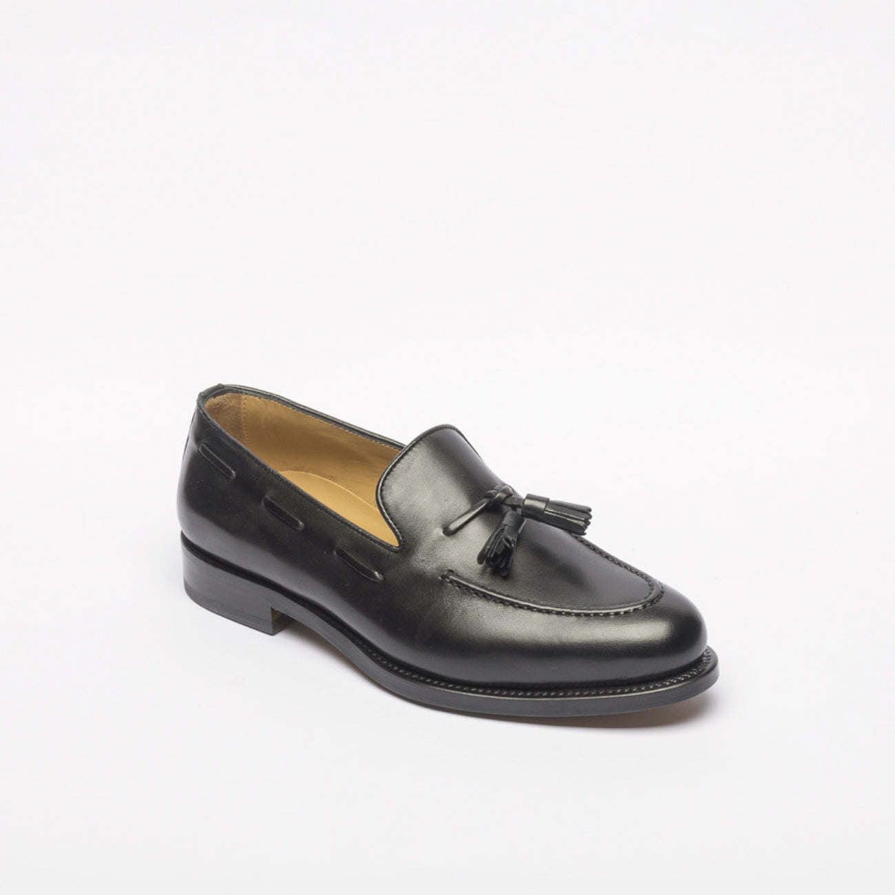 Mocassino con nappine Borghini GB03 in pelle nera