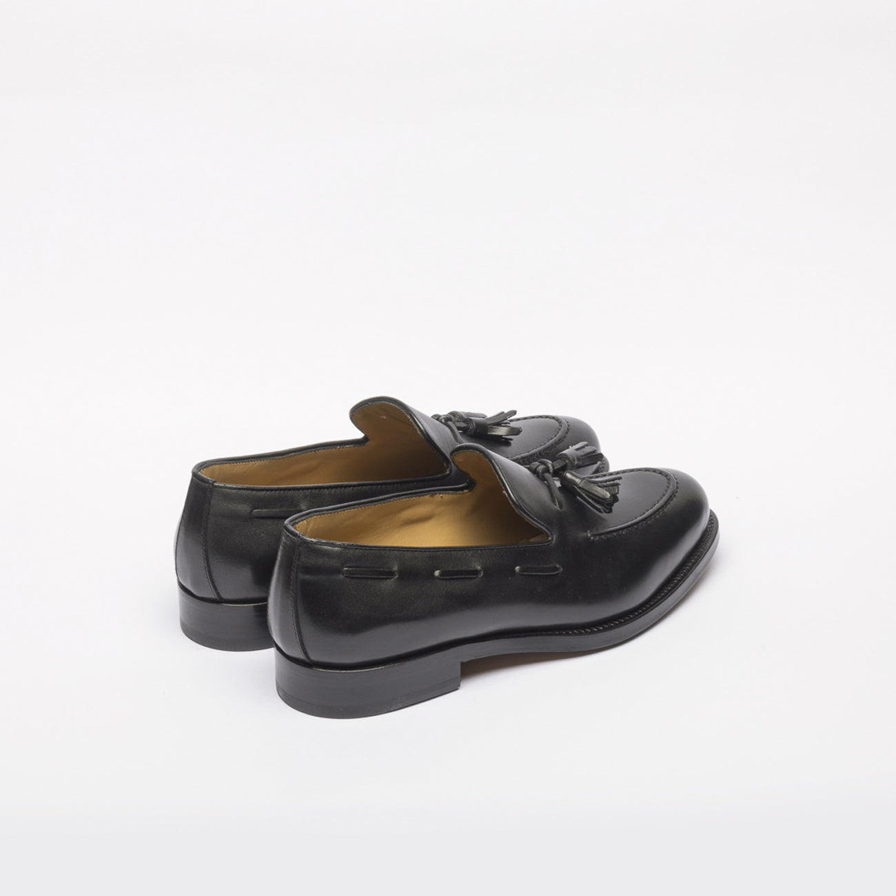 Mocassino con nappine Borghini GB03 in pelle nera