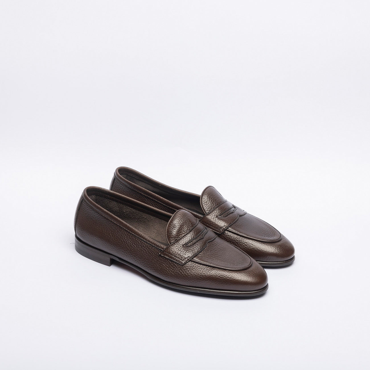 Mocassino penny Berwick 5441 in pelle martellata marrone