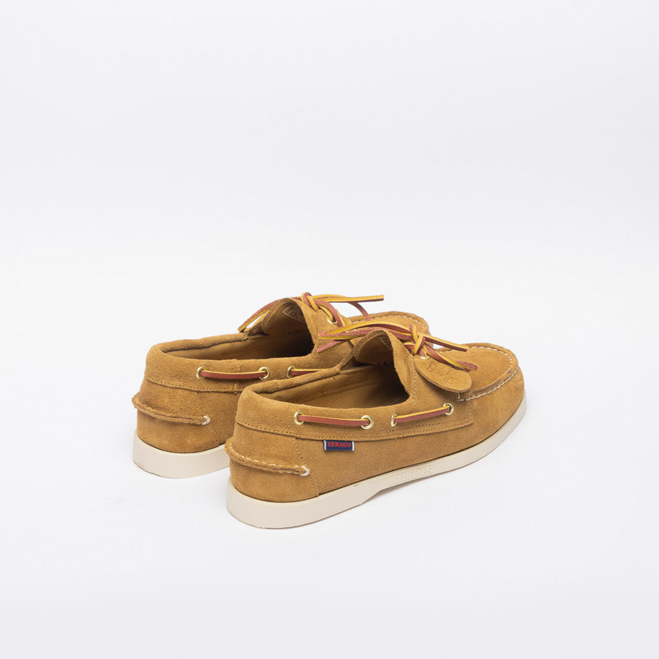 Mocassino da barca Sebago Portalnd Artisan in camoscio beige
