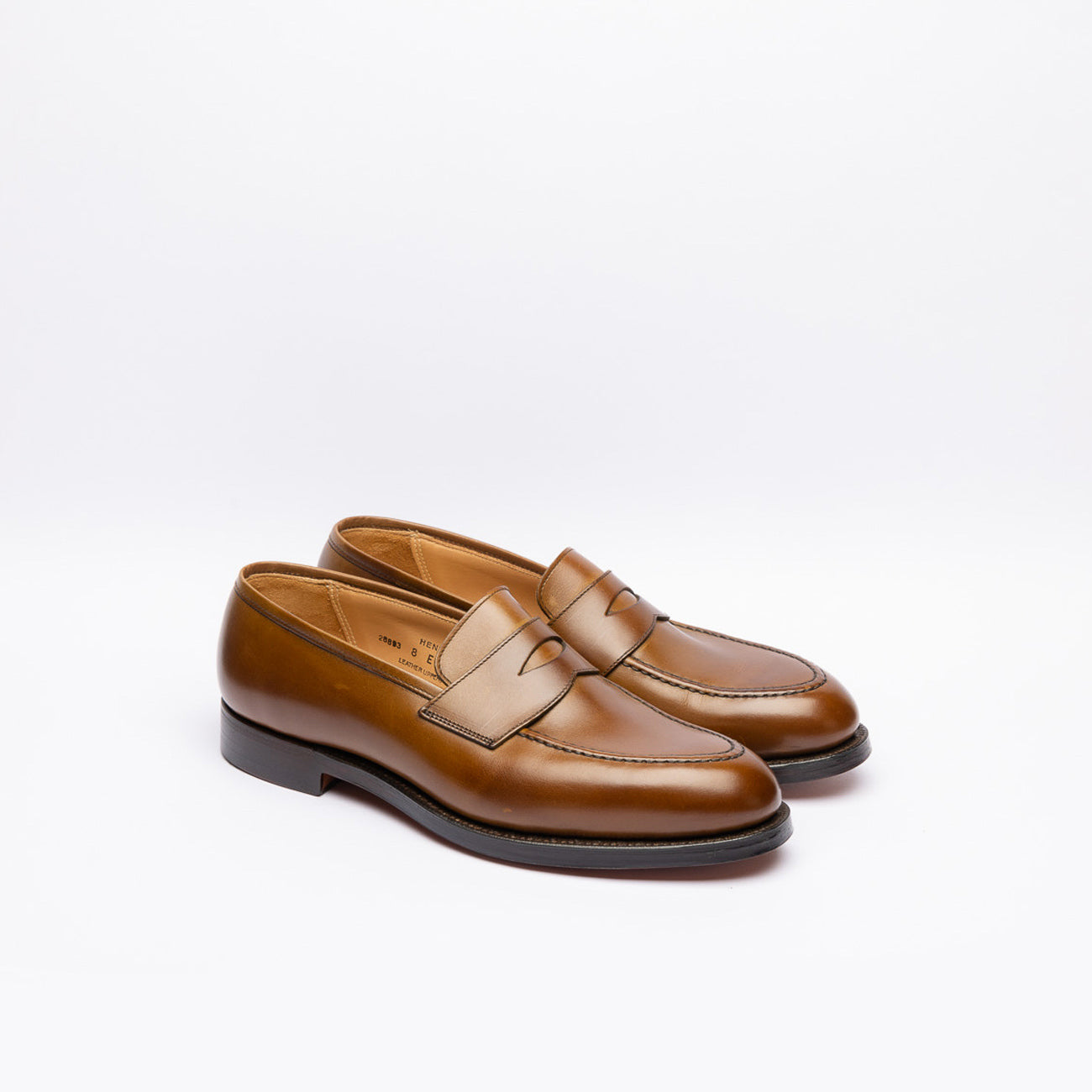 Crockett & Jones Henley penny loafer moccasin in brown leather