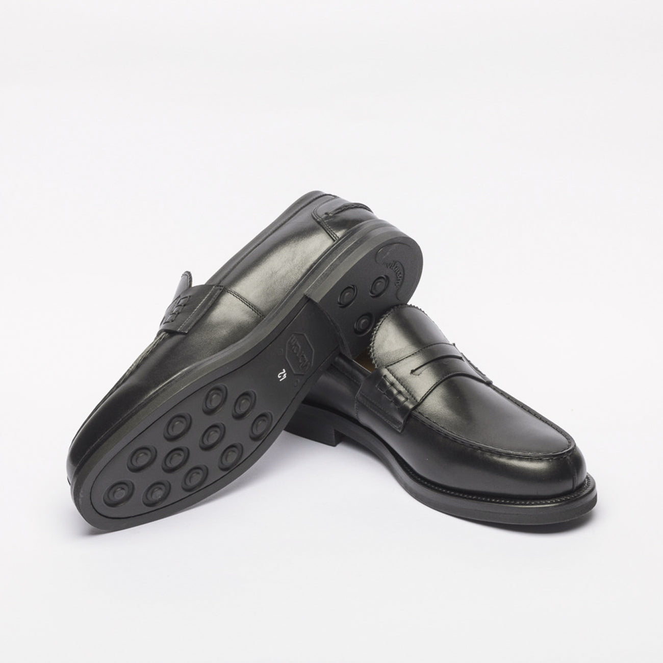 Mocassino penny Borghini GB02 in pelle nera