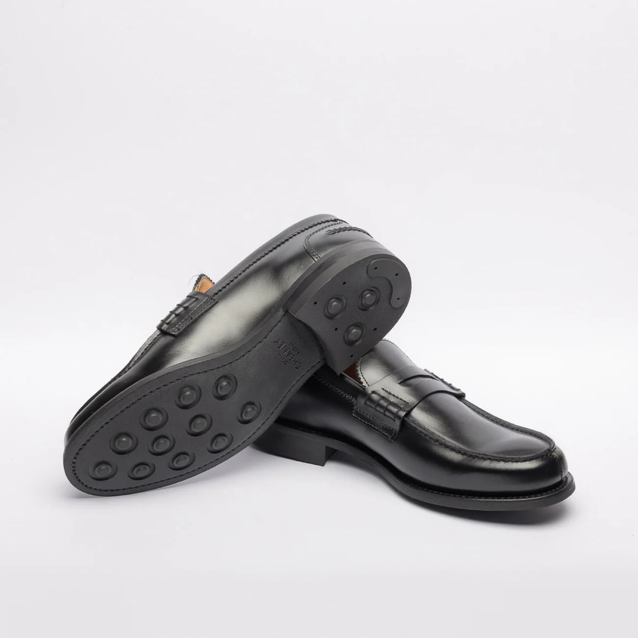 Mocassino penny Cheaney Joseph & Sons Dorking II R in pelle nera